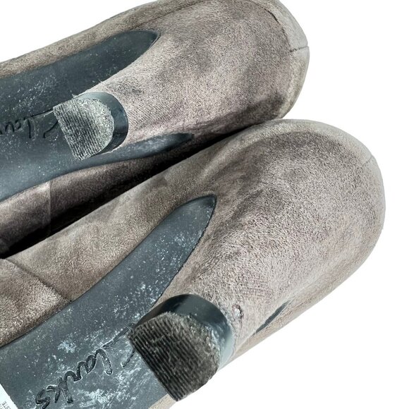 Clarks Collection Womens Narine Flora Pump 7.5 Taupe Leather Suede Cushion Shoes - Picture 12 of 16